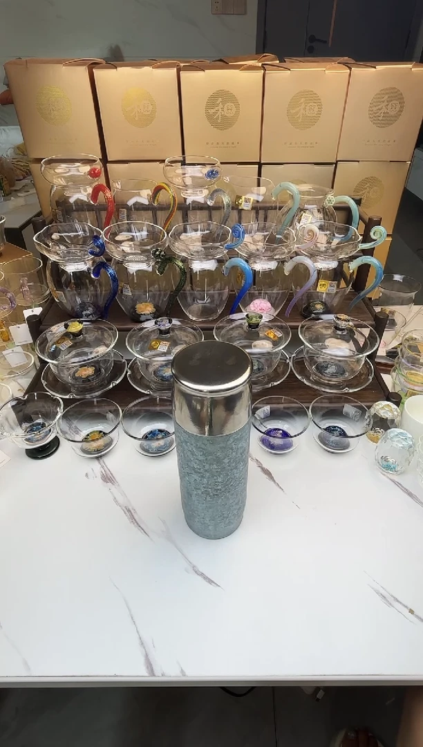 手工艺品玻璃纯钛保温杯