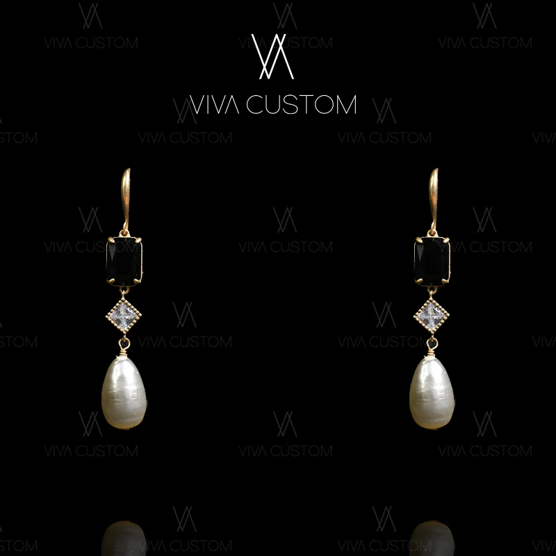 铜合金合成锆石耳饰 （精工系列）法式简约浪漫星光耳钩