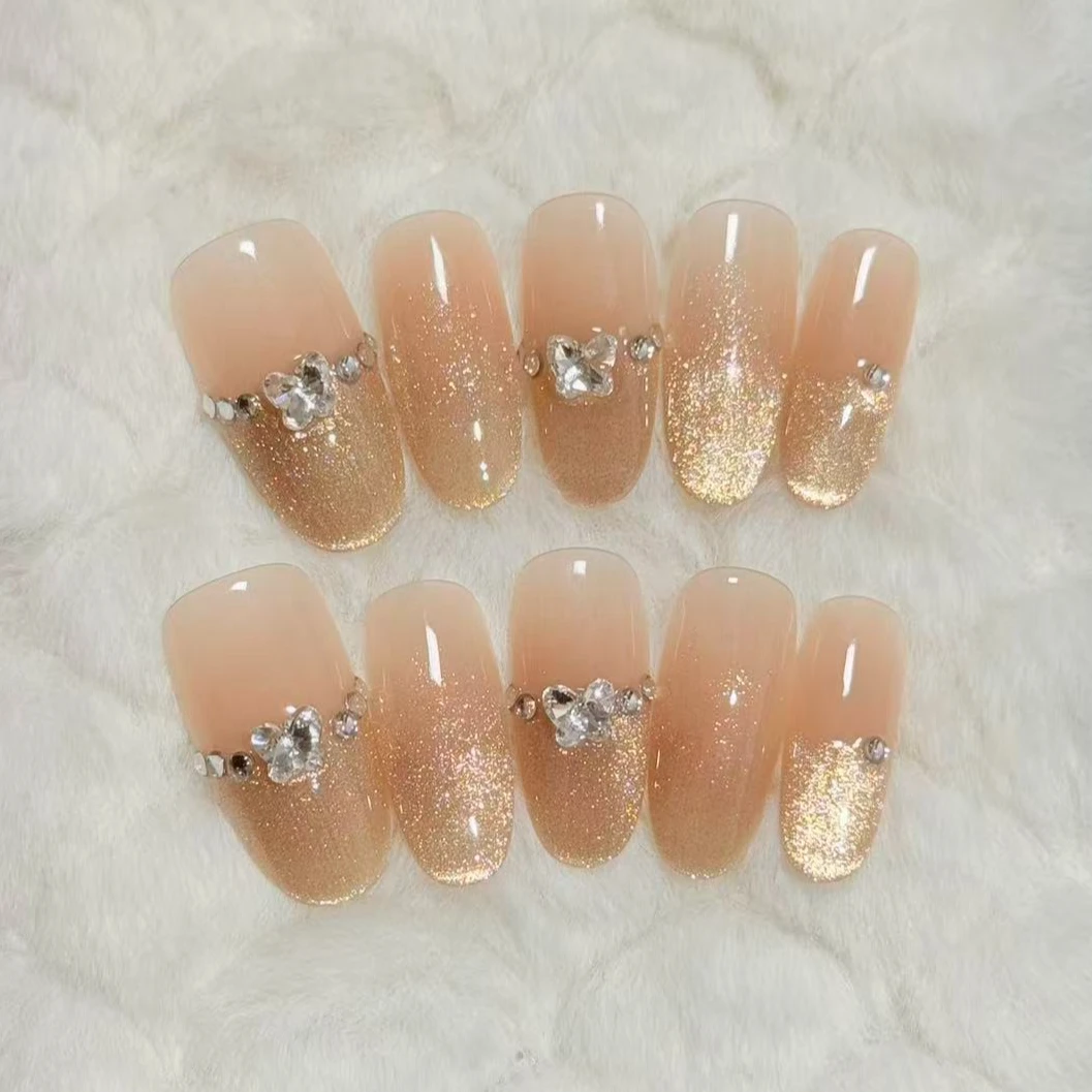 B105【金秋繁花】新年款纯手工秋冬显白气质穿戴甲