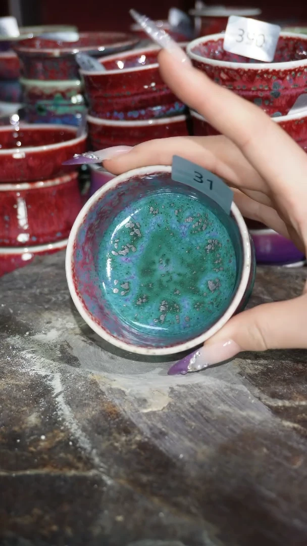 摆件陶精品窑变钧瓷茶器