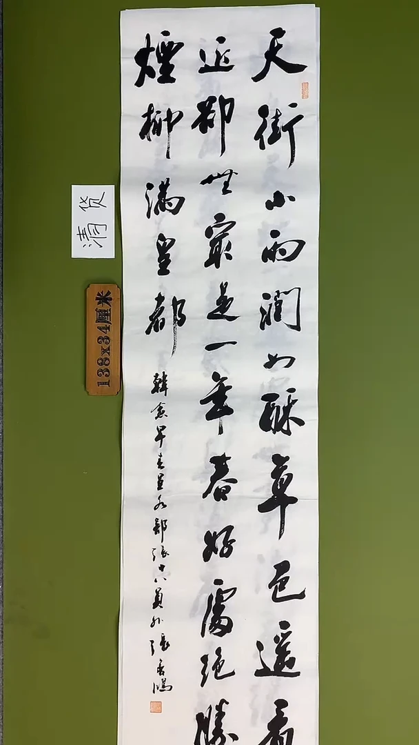 书法书法 张若鸿 尺寸138cm*34cm