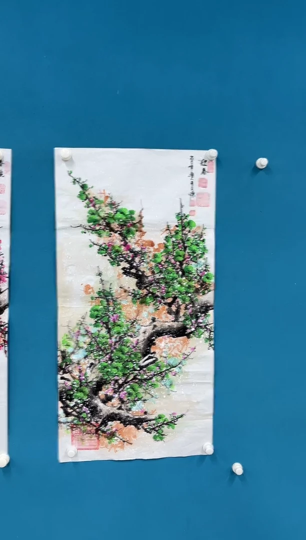 国画王夫怀-三尺梅花-绿梅-018