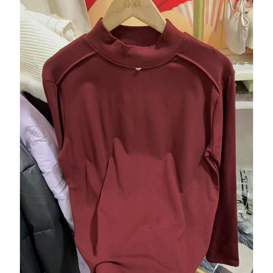 A1800安可拉红植绒加厚三角牌T恤