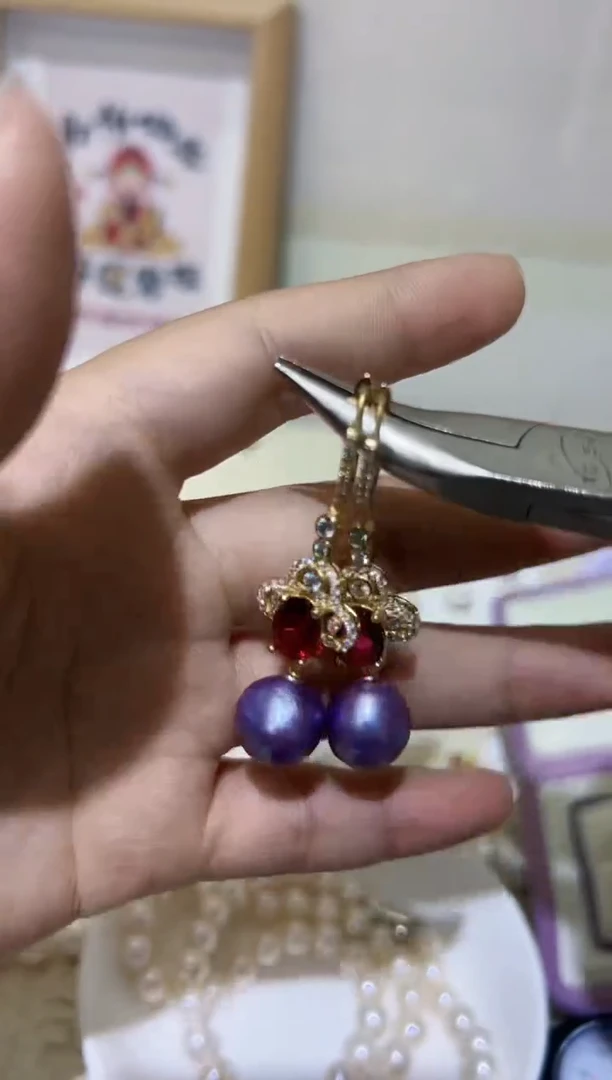 【闪购商品】淡水珍珠耳钉银S925镶嵌33淡水珍珠88.88