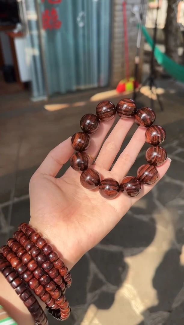 手串/手链黄花梨/降香黄檀海南黄花梨2.0紫油梨黑线顺纹土埋老料