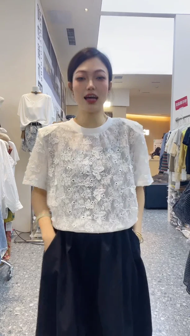 张小张家瑶瑶专属上衣  5074-1 白色