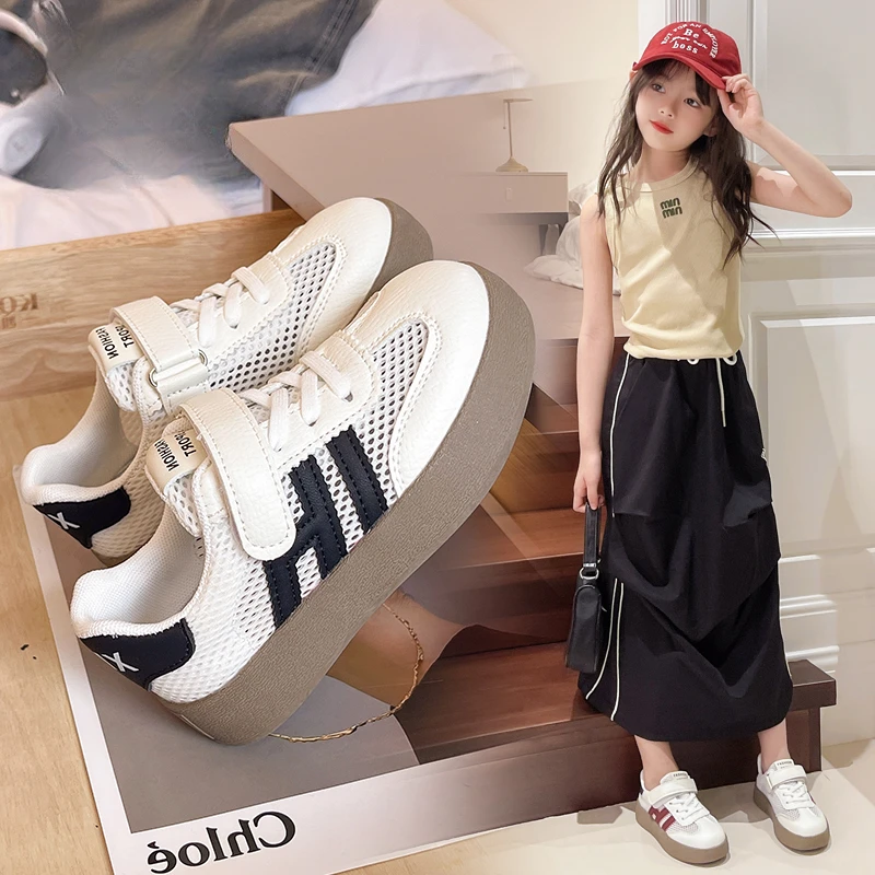 儿童板鞋2025春夏男童鞋寳寳网鞋女童运动鞋休闲鞋德训鞋小白鞋