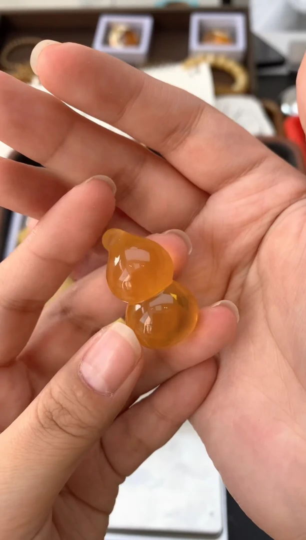 【闪购商品】琥珀珠宝奇石未镶嵌042琥珀蜜蜡花粉