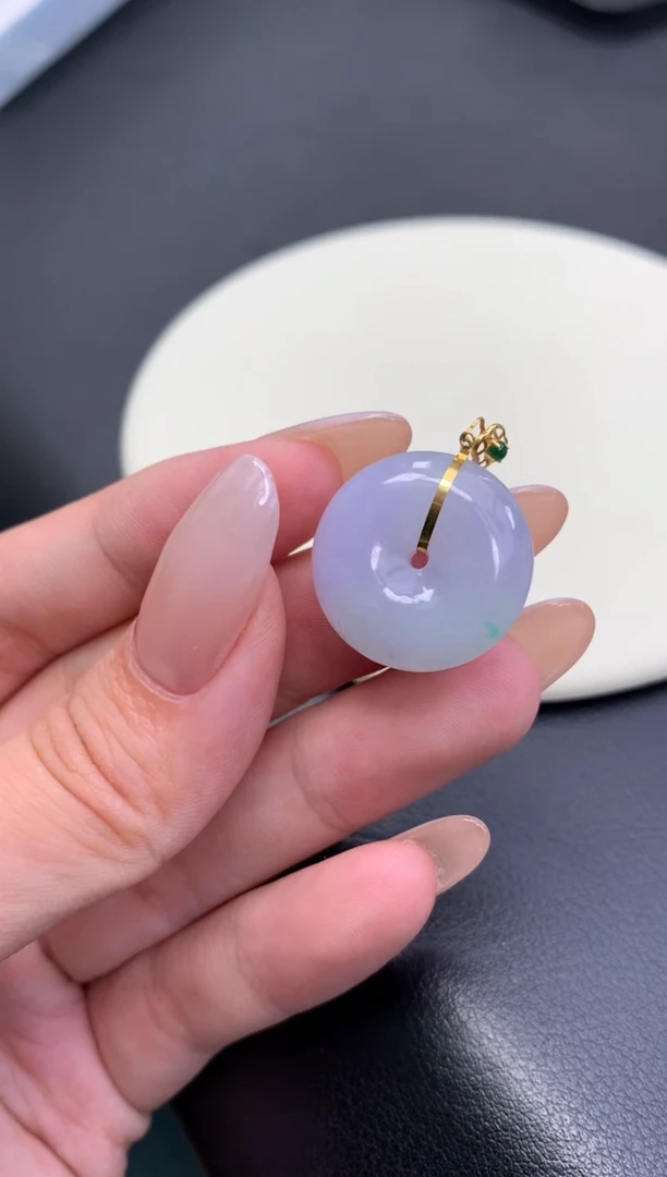 18K金镶嵌摆件翡翠48小时鉴赏期 退货不扣服务费