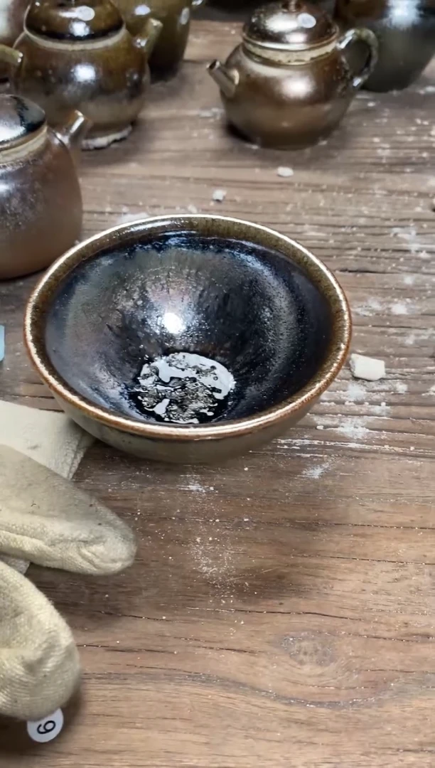 浪鬼柴烧无相系列浅**风杯 包金善