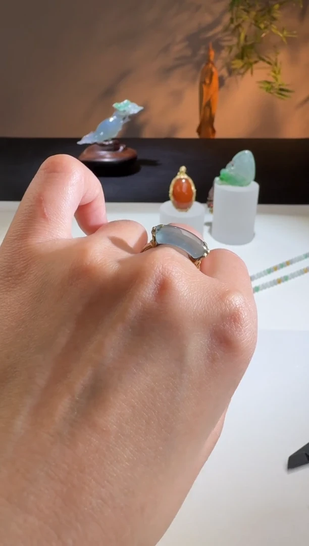 【闪购商品】翡翠戒指银S925镶嵌2980