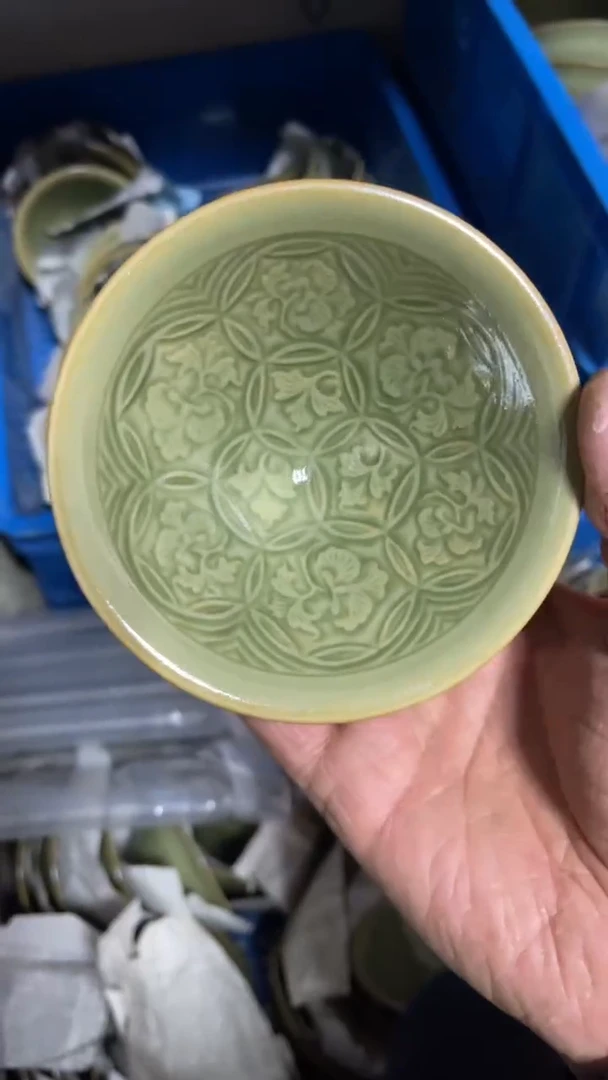 【闪购商品】摆件有钱花斗笠盏