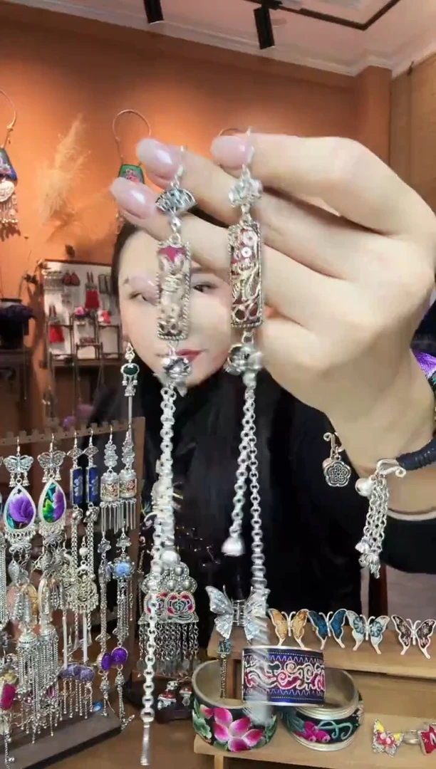 刺绣纯手工民族风耳环