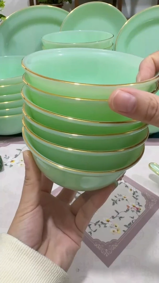 4.5英寸玉瓷碗6个口径11.5厘米