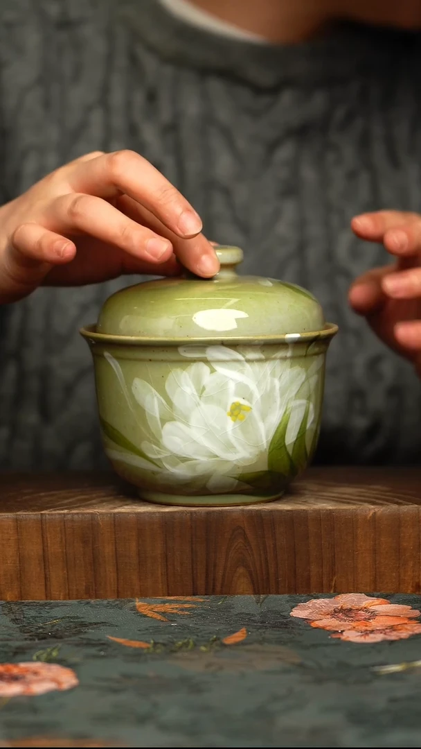 杯釉下彩手工手绘同款陶器