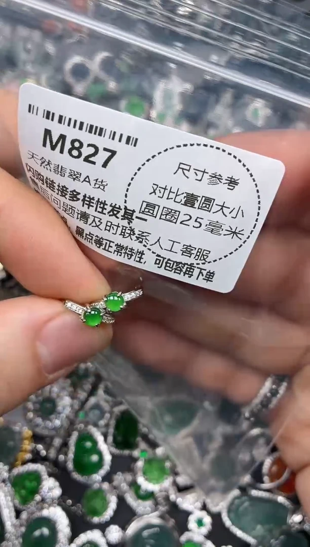 颈饰未镶嵌翡翠M827耳扣