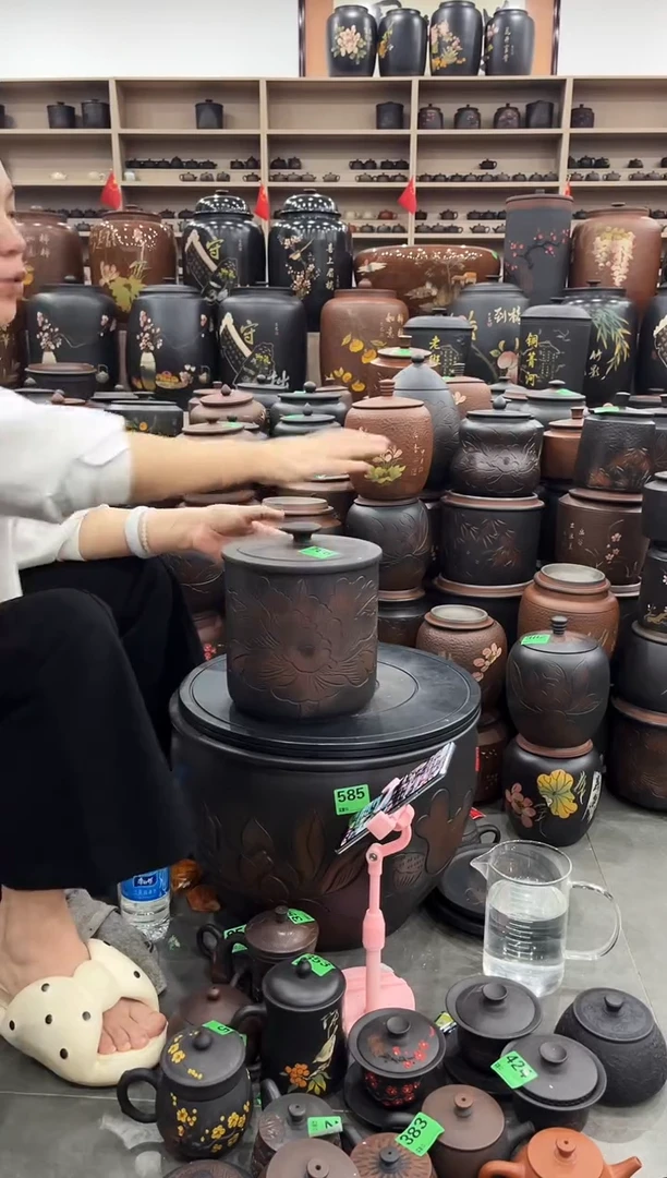 罐瑕疵茶叶罐 牡丹花小八饼  786