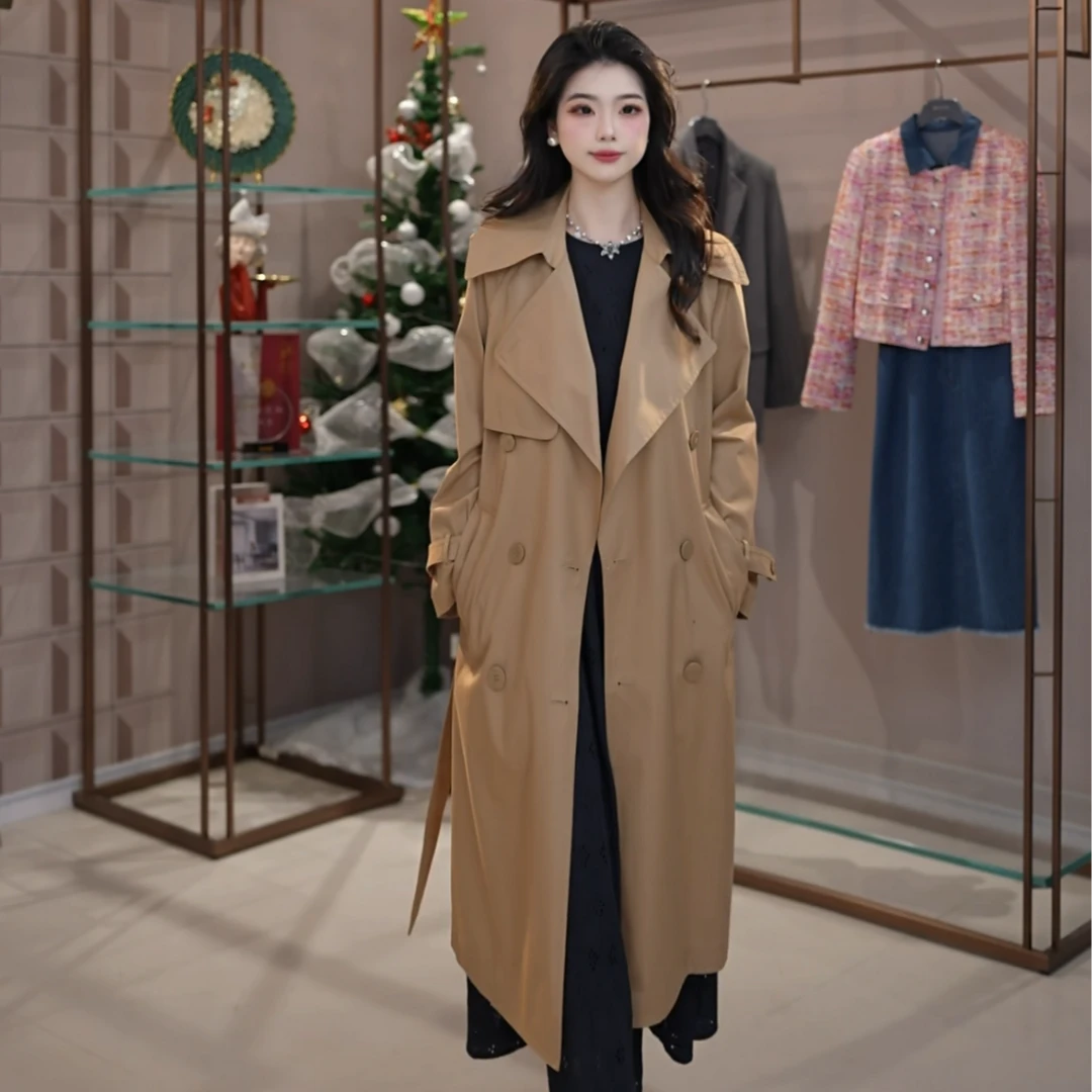 AMASS/阿玛施25早春新款（附腰带）宽松英伦风设计款风衣外套540018