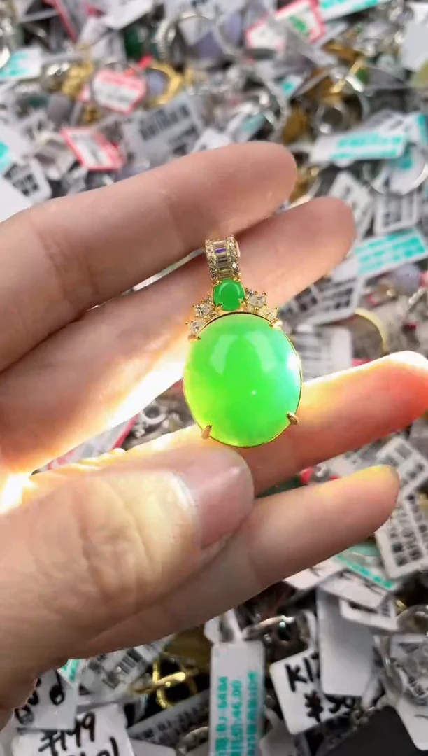 银S925镶嵌戒指翡翠444    3