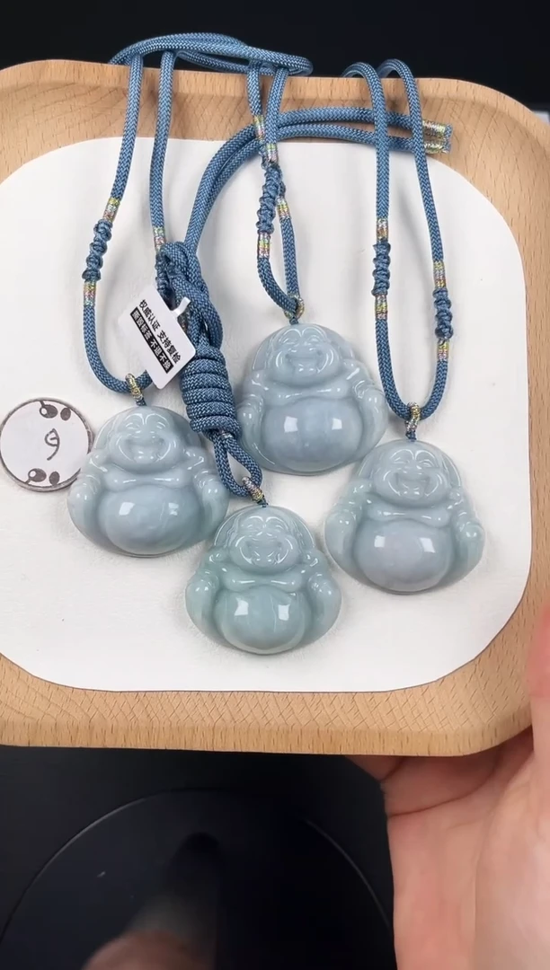 颈饰未镶嵌翡翠LA078油蓝中佛+送同款绳子多样性发其一