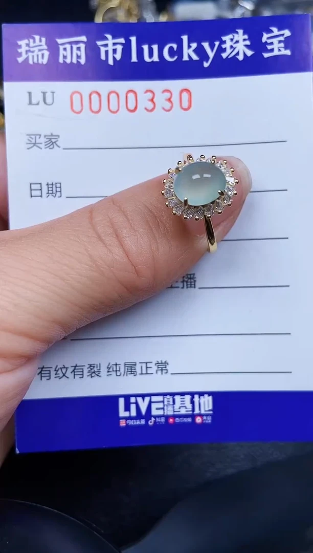 翡翠银S925镶嵌颈饰0330