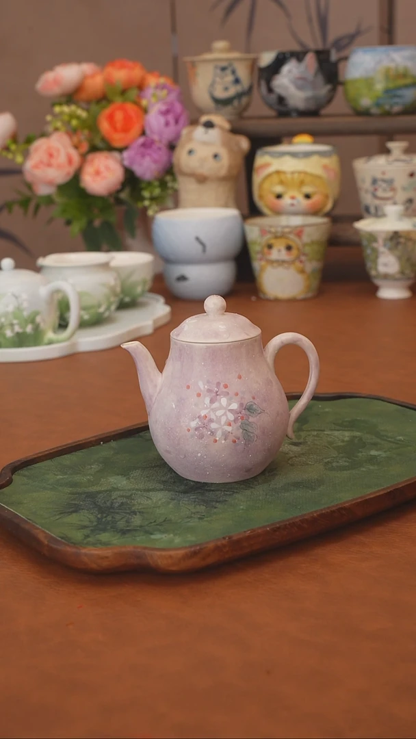 紫麟系列  小金鱼梨型壶