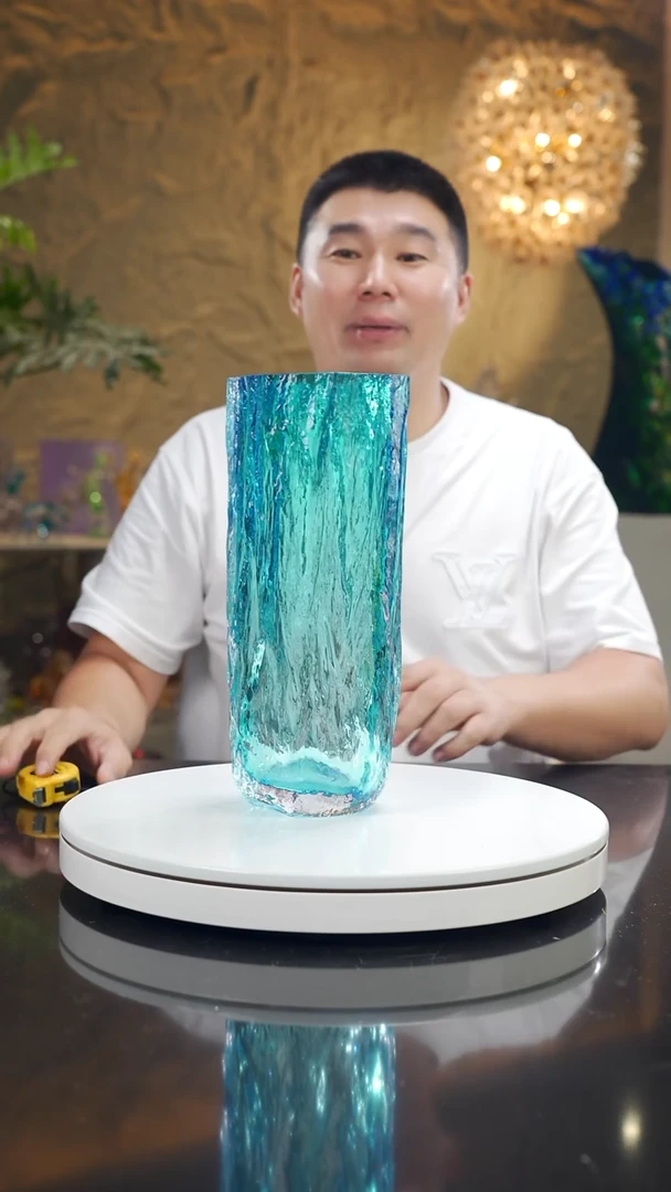 摆件福利天空蓝树纹花瓶