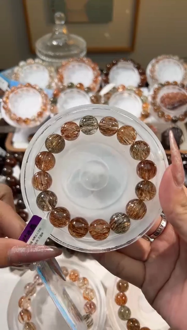 未镶嵌手链水晶黑金超七13+