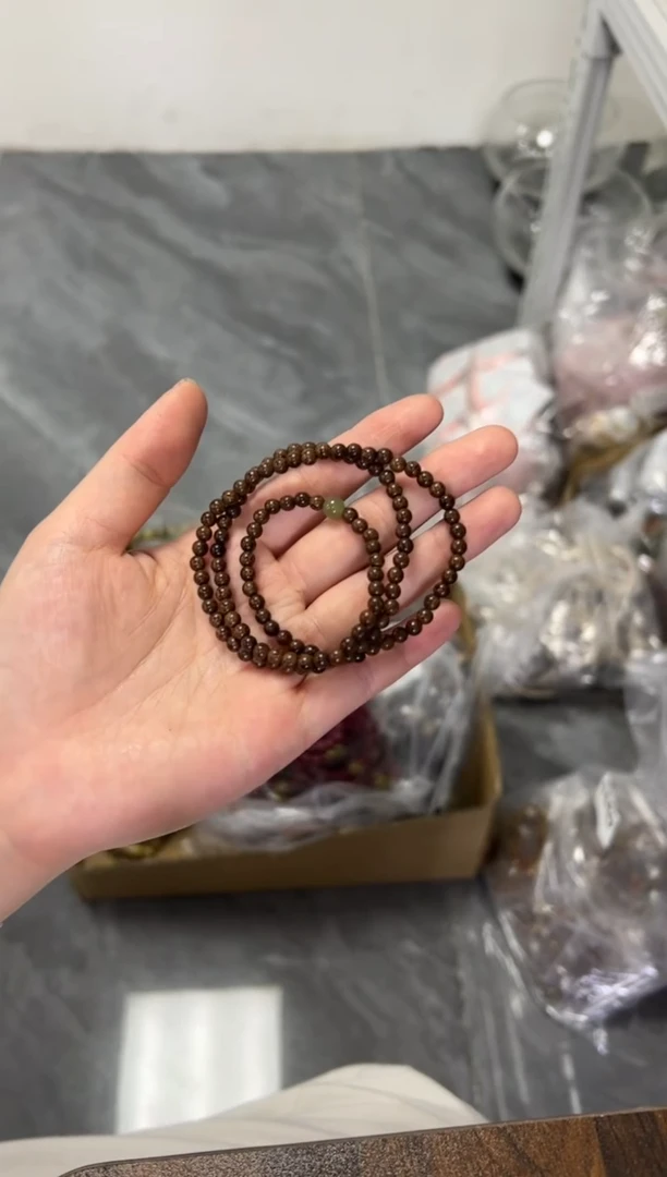 未镶嵌苏木（金丝檀）手串金丝檀木和田玉款多圈[0969]