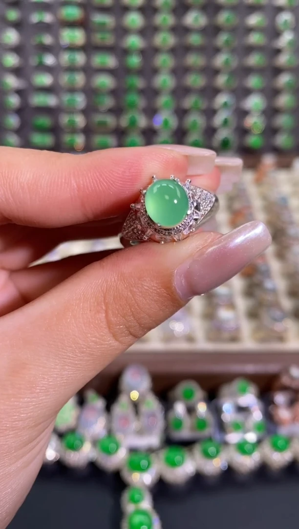 未镶嵌戒指翡翠天然缅甸A货翡翠未镶嵌 粉丝福利