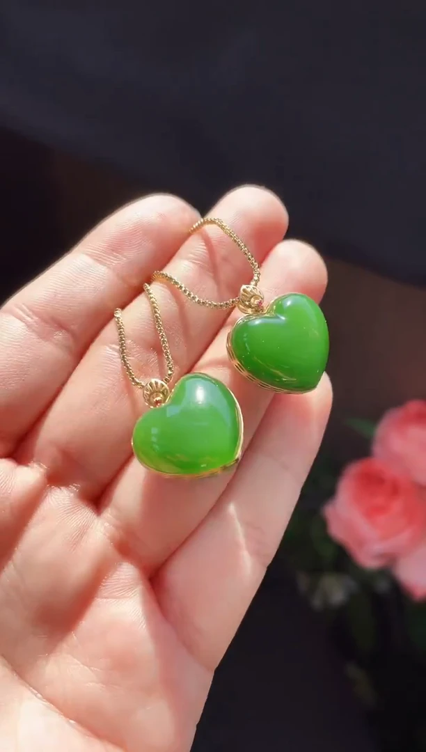 【闪购商品】和田玉吊坠18K金镶嵌 多样性发一