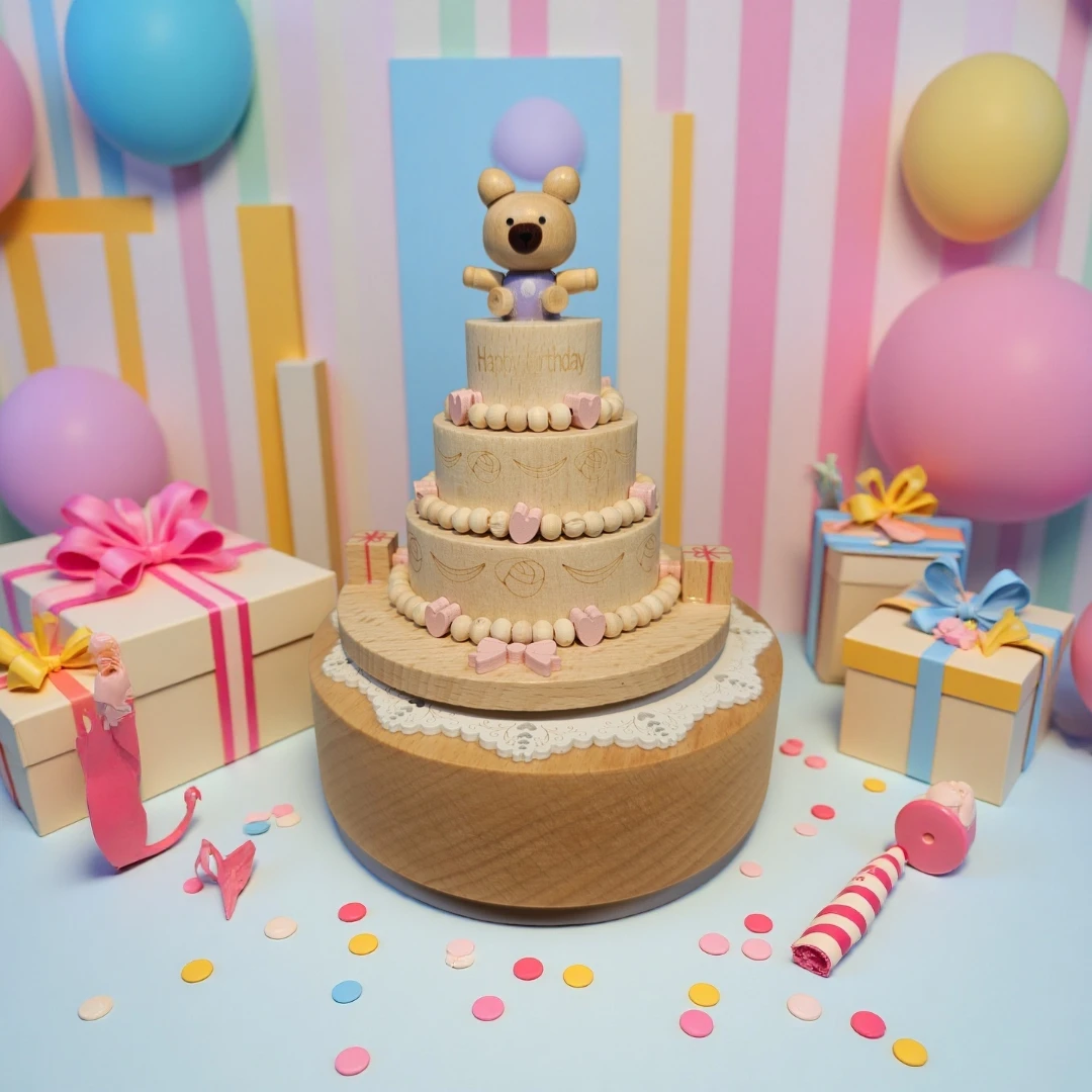 实木家居创意礼品摆件八音盒儿童情侣闺蜜生日圣诞礼物小玩意玩具