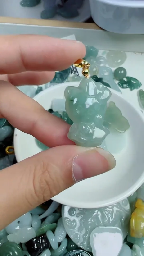 散珠翡翠475号链接，A货翡翠