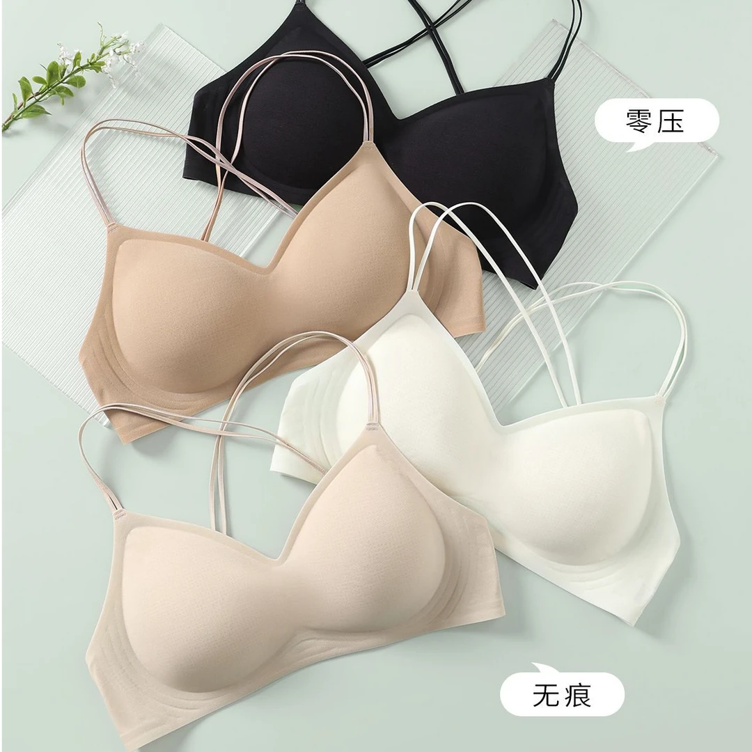 【超薄冰淇淋一根带美背】露背装透气舒适无痕凉感内衣文胸-2704