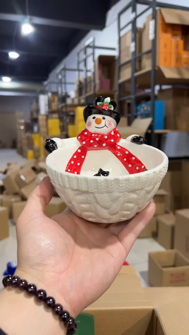 【闪购商品】杯陶瓷原盒雪人碗