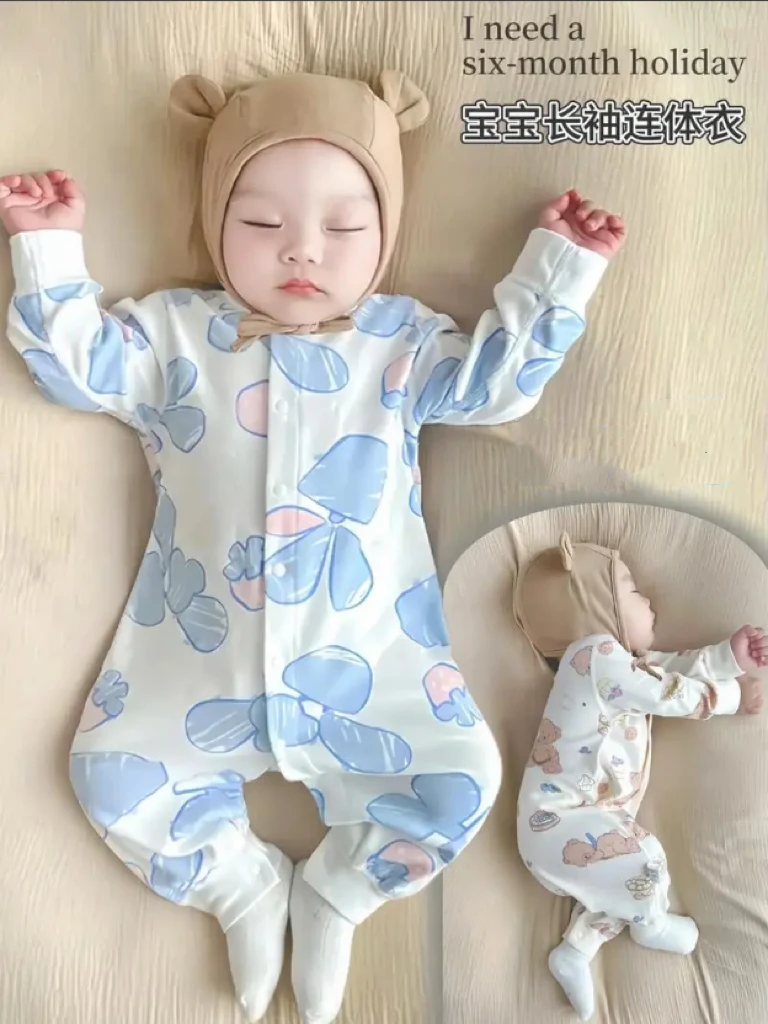 新款婴幼儿单层春秋保暖纯棉连体睡袋婴儿睡袋