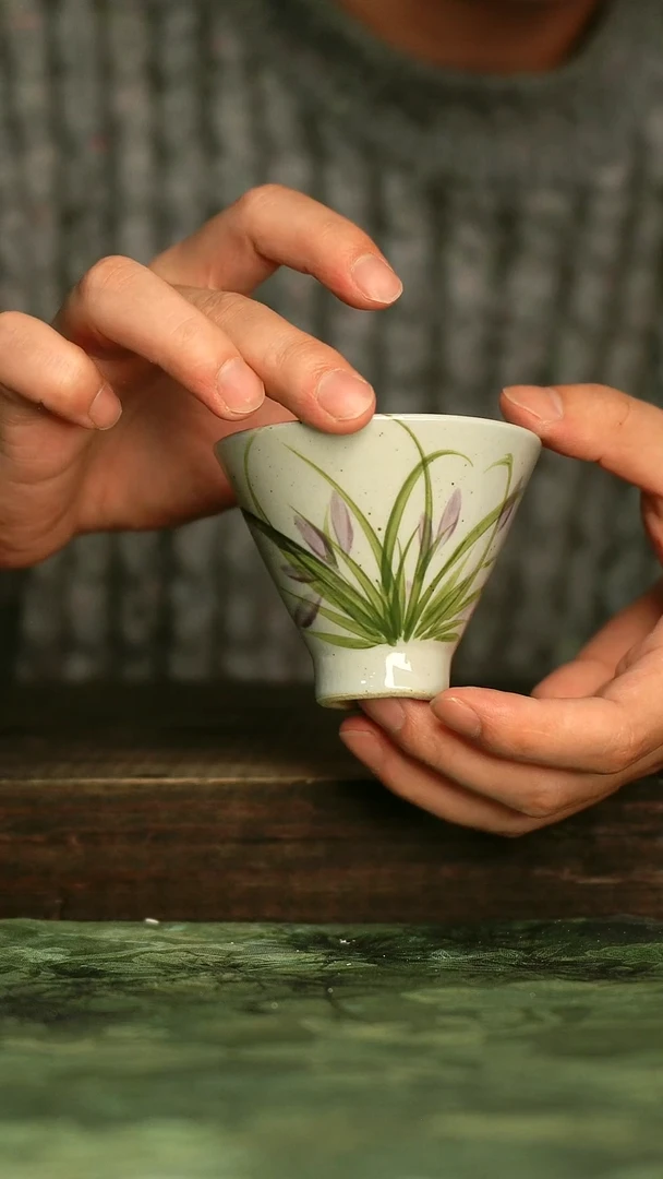 陶瓷青诗集手工手绘瓷器