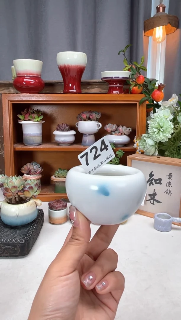 瓷片724知木小芳花盆