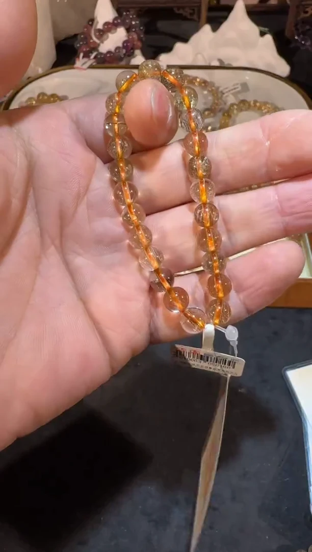 未镶嵌手串发晶SJ-642金发晶