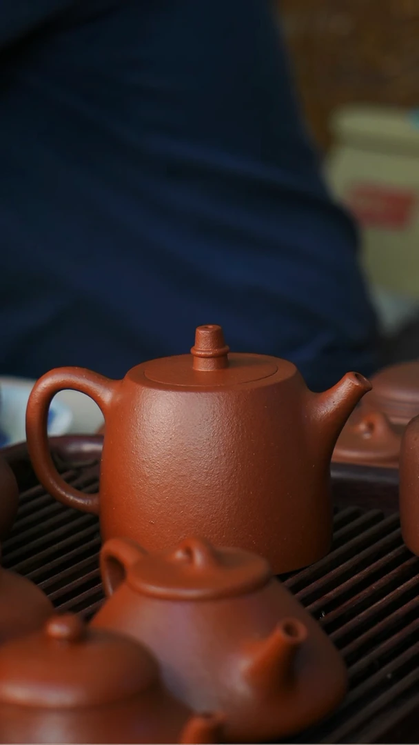 茶壶紫砂无酸洗红降坡 汉多