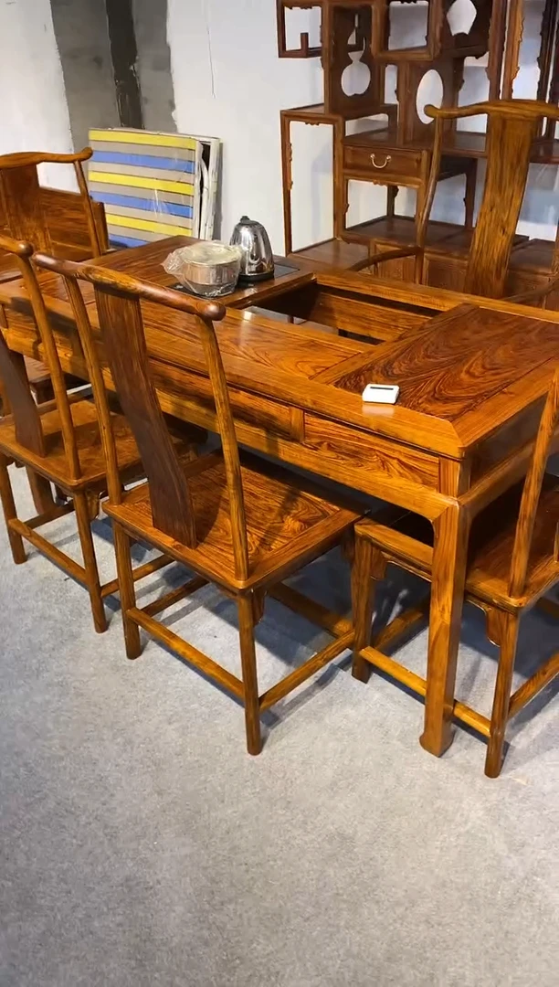 花梨木类茶桌一套