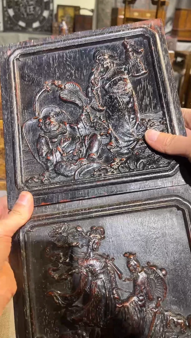 木紫檀八仙雕刻板