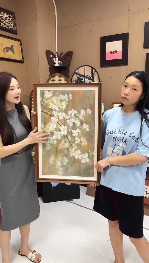 竖款苹果花  50*70