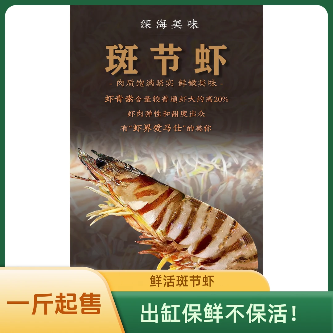 鲜活斑节虾（一斤）