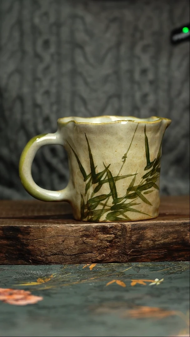 【闪购商品】杯釉下彩手工手绘同款陶器