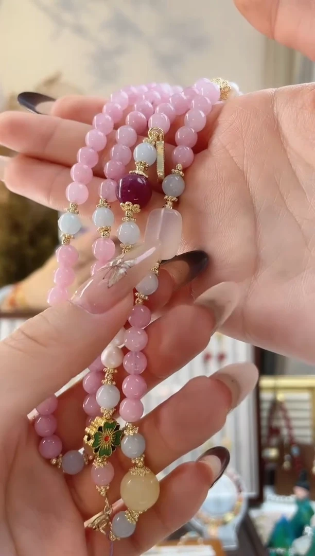 铜合金无铜合金无粉色双圈项链