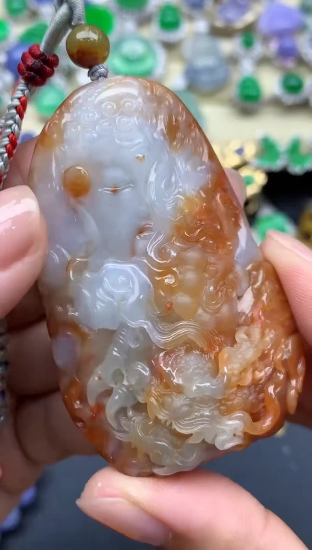 翡翠未镶嵌颈饰145-春日珠宝