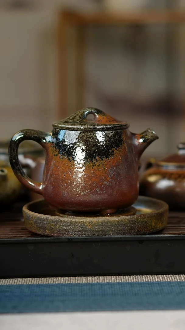 茶壶紫砂柴烧紫砂高石瓢