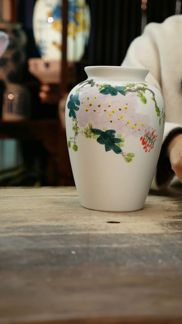 【闪购商品】瓷片景德镇纯手工釉下彩精品花瓶