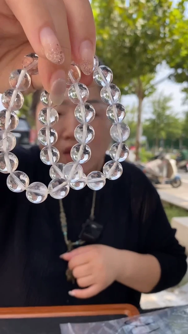 未镶嵌珠宝半成品水晶白水晶12m手串D123多样性发其一